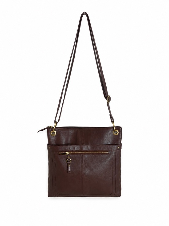 Great American Leather Works Handbags - Great American Leather Works Brown 100% Genuine Leather Crossbody Shoulder Bag